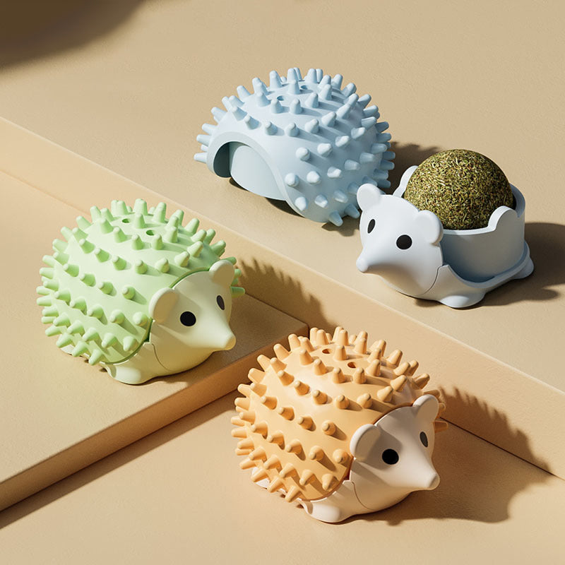 Hedgehog Corner Self-Groomer mounted on a corner