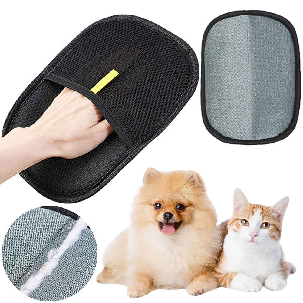 Pet hair removal mitt, view 2