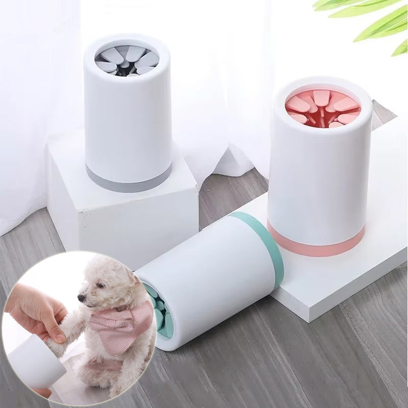 Muddy Paw Cleaner Cup with soft silicone bristles inside