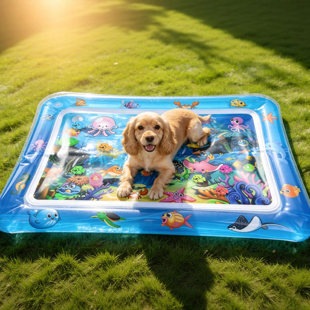 Cat Water Play Mat in Blue