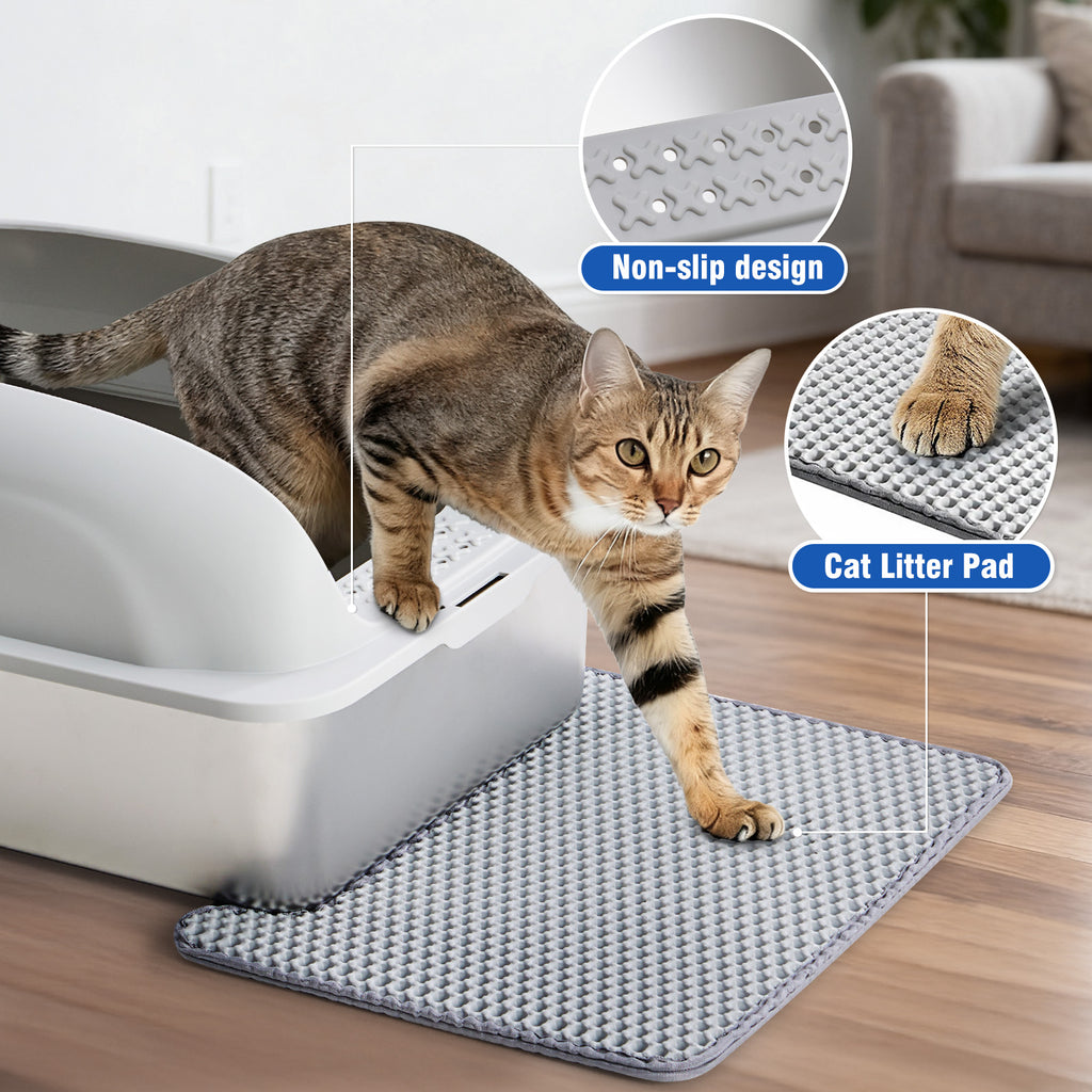 Stainless steel high-sided litter box, view 5