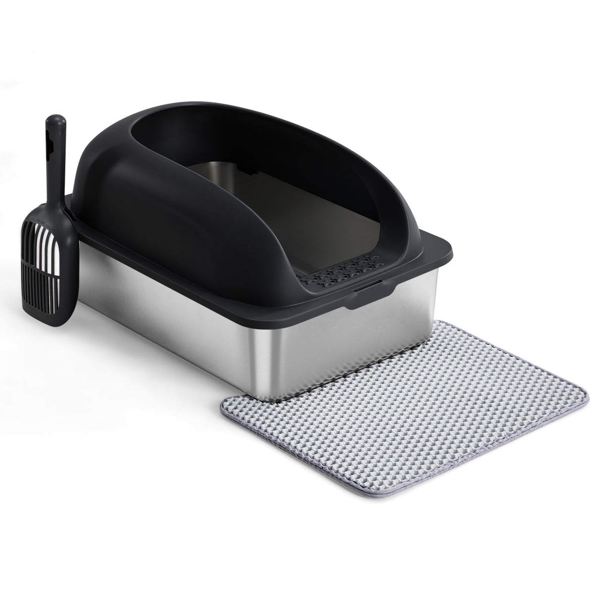 Stainless Steel Covered Litter Box, alternate view 1