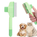 Self-cleaning slicker brush, view 4